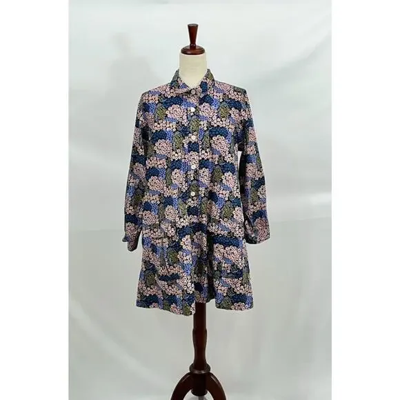 NO 6 STORE Sz 3 L Floral Annick Dress A-Line Cotton Shirt Dress - Picture 6 of 7